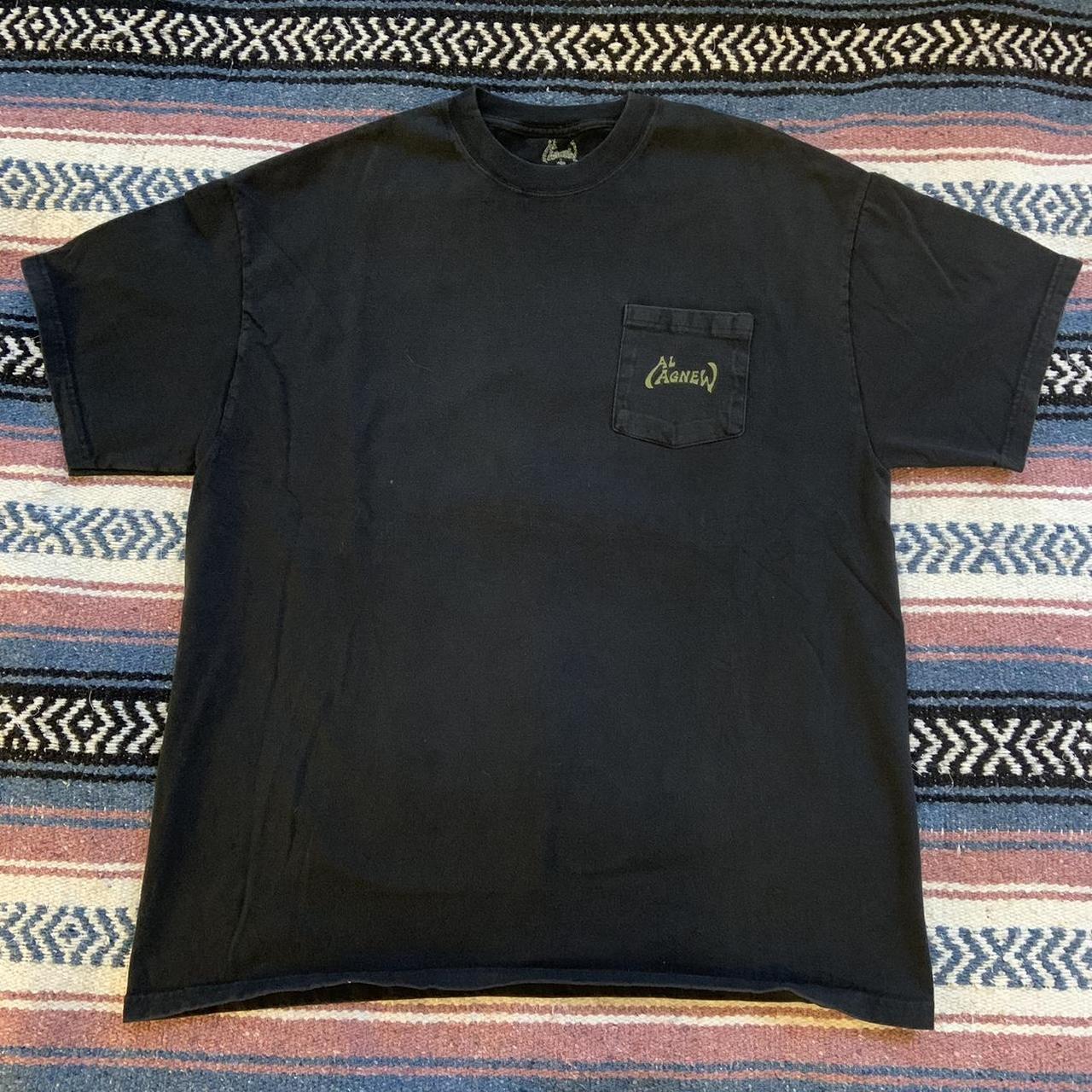 Black Al Agnew Graphic T-Shirt Thrifted but - Depop