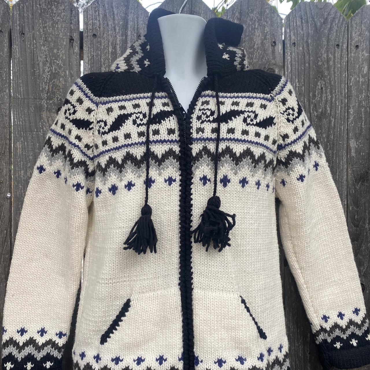 Ecuadorian handmade knit Fair Isle cheapest hoode