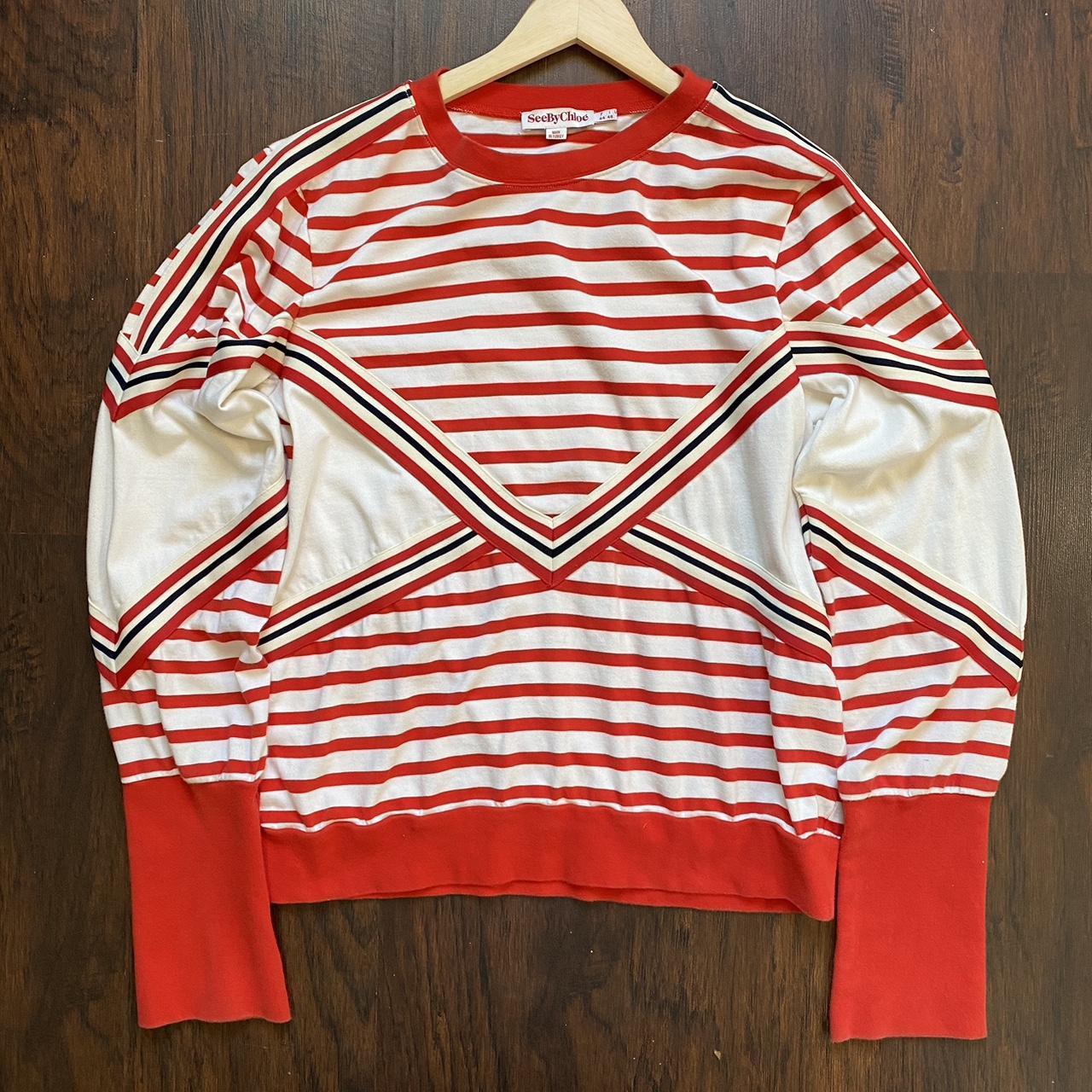 Striped long sleeve on sale sweatshirt