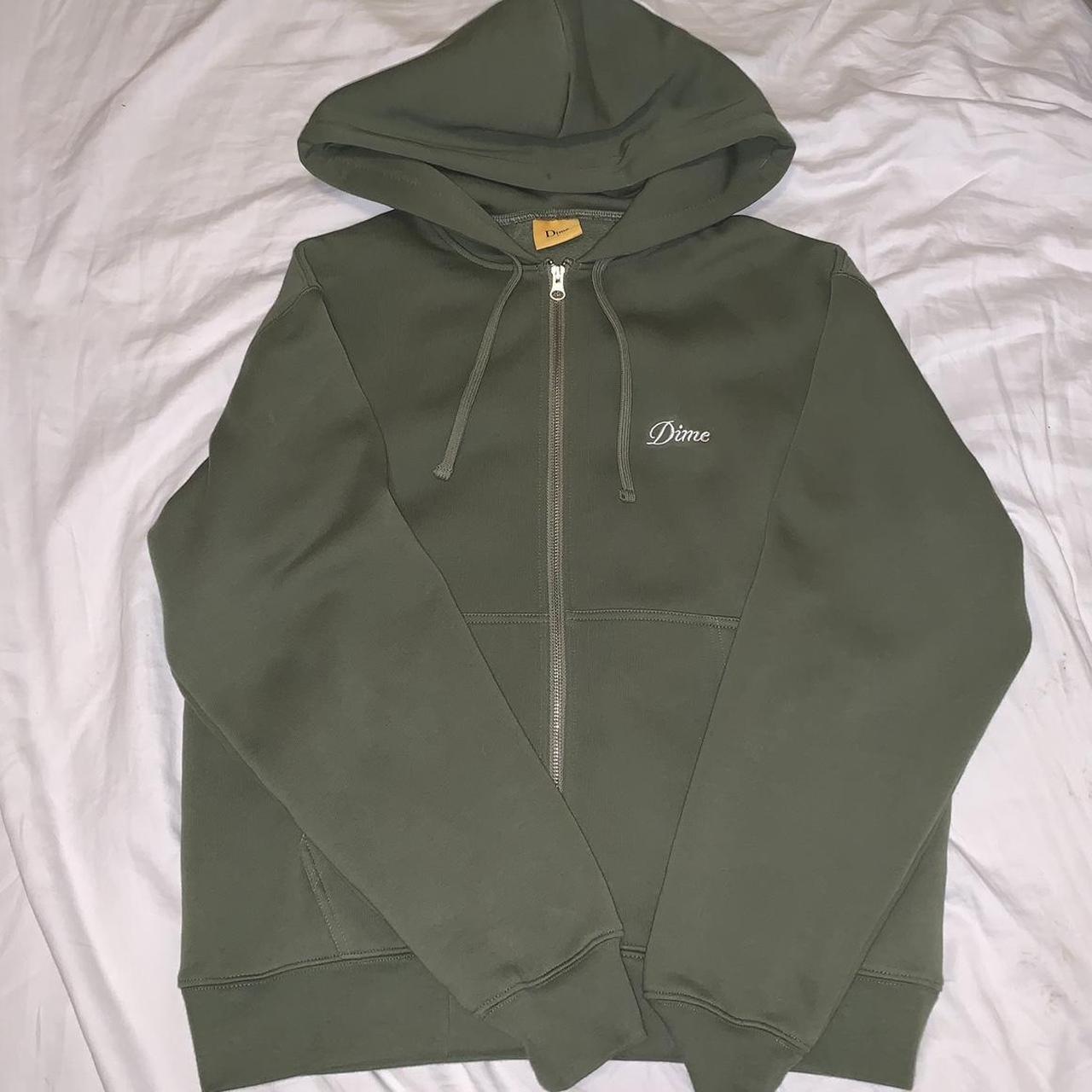 【DIME】 Classic Velour Hoodie / Cedar Green Dime Men's Classic Logo Velour Hoodie in Cedar Dime