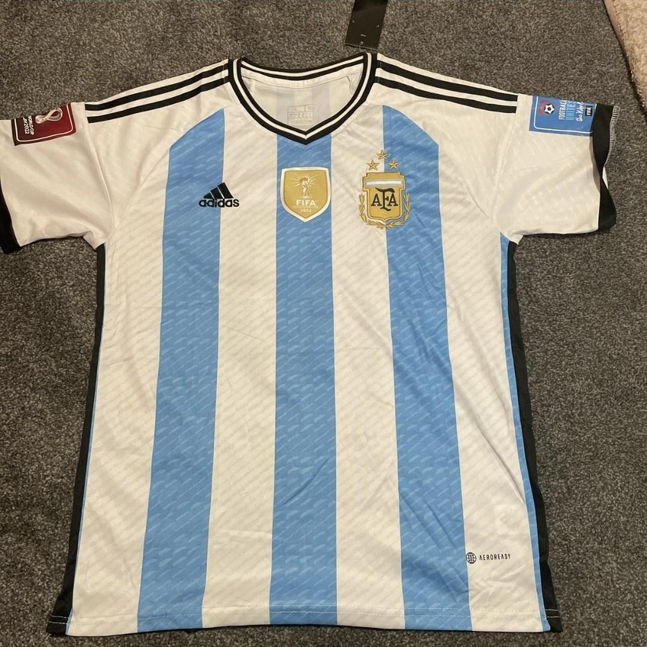 Argentina World Cup 2022 winners LM10 shirt (can... - Depop