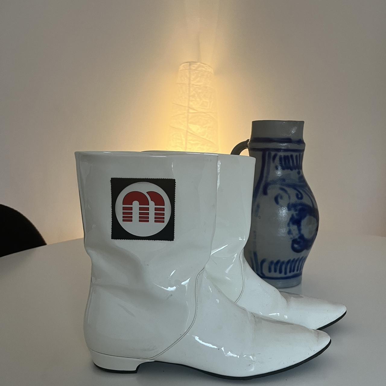 Miu miu white boots online