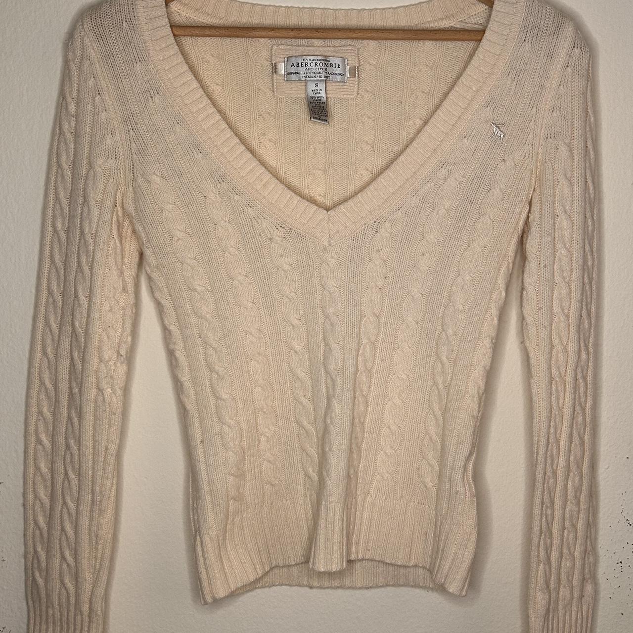 Abercrombie Fitch Cable Knit Sweater Depop