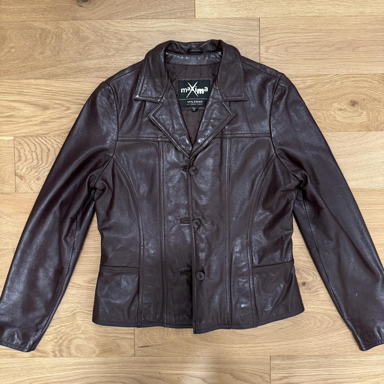Wilson’s Leather Women's Brown and Burgundy Jacket