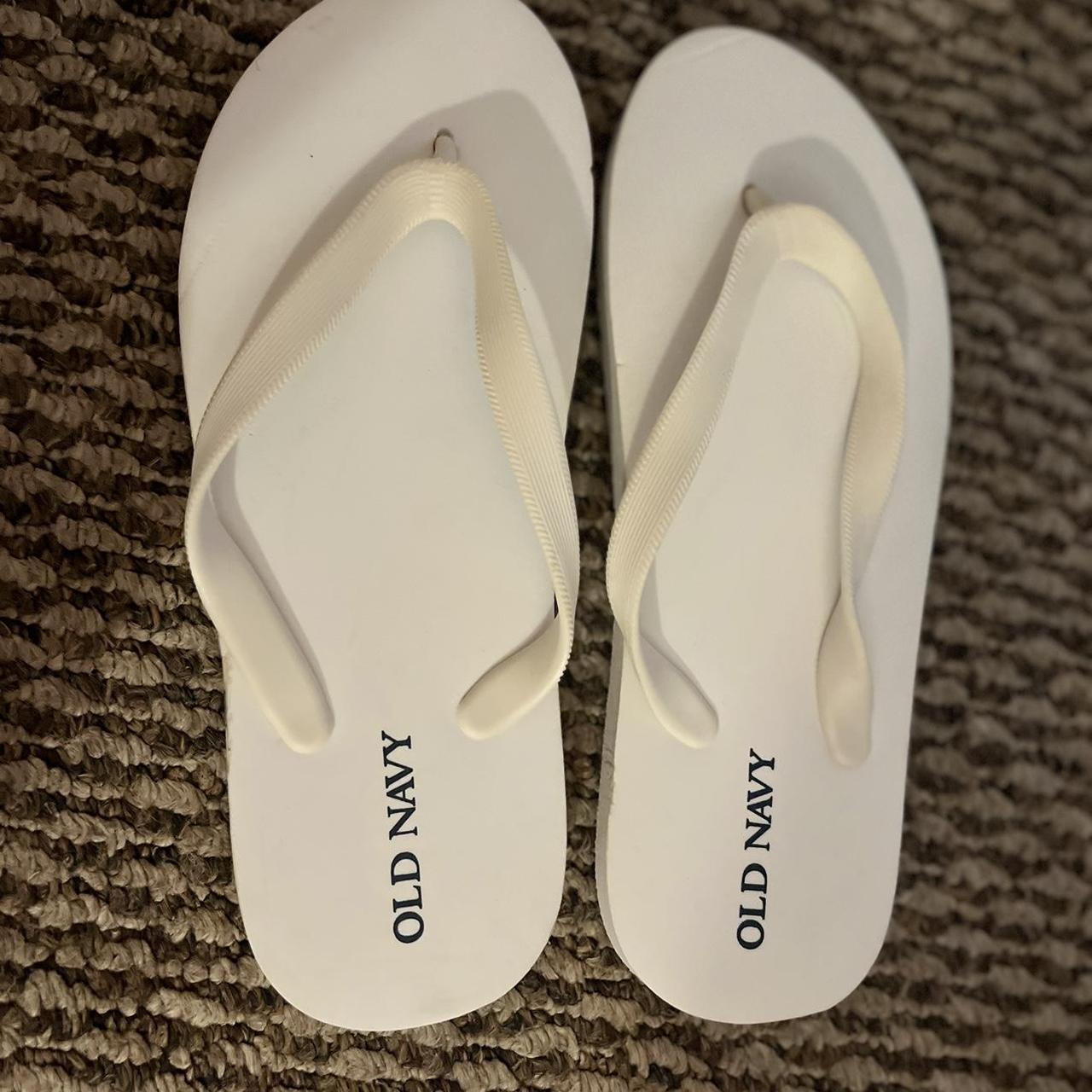 White old navy flip flop