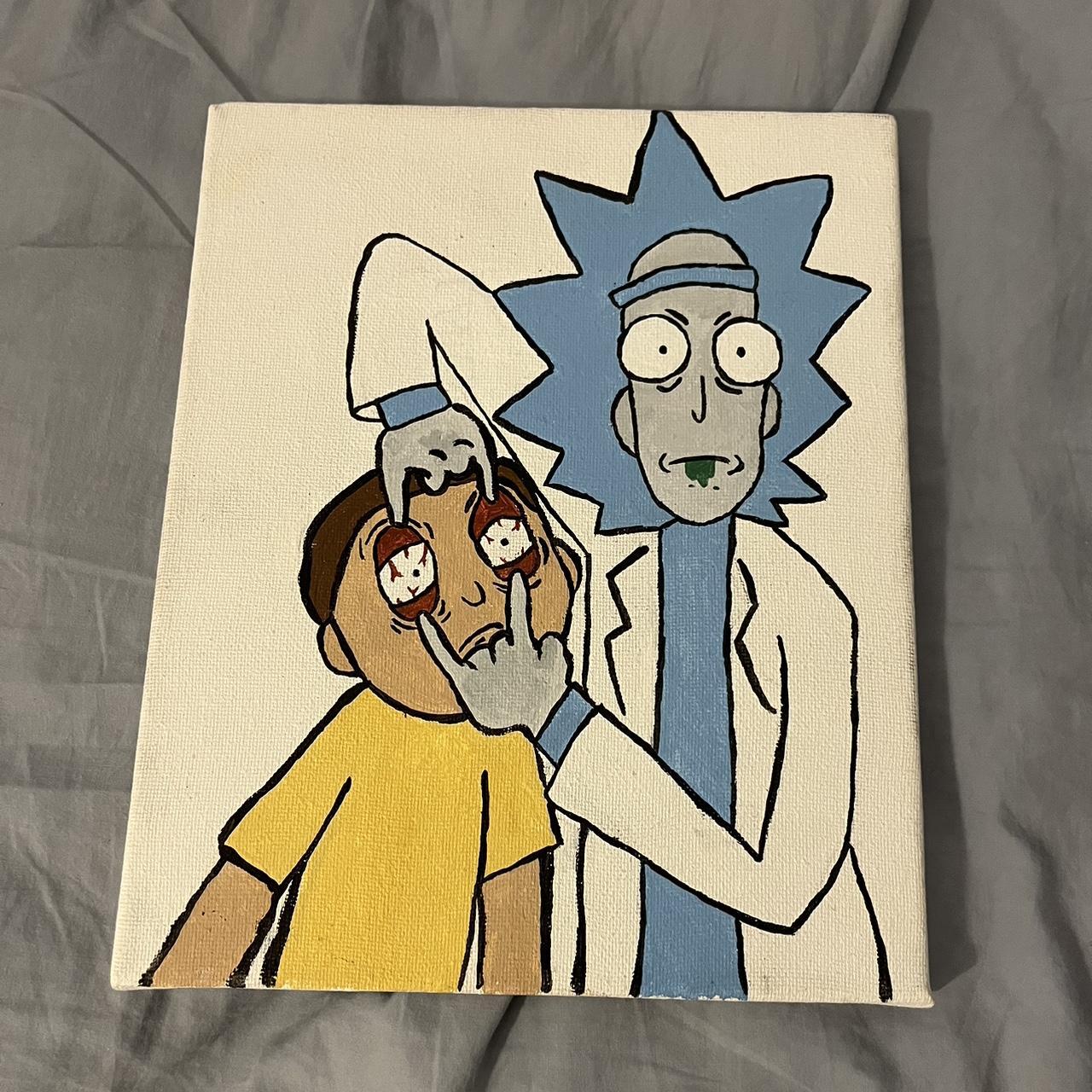 Hand painted sale Rick and Morty