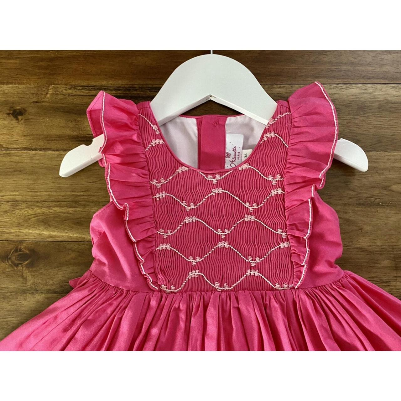 Shops Antoinette Paris Netti Smocked Dress Fuchsia 3T