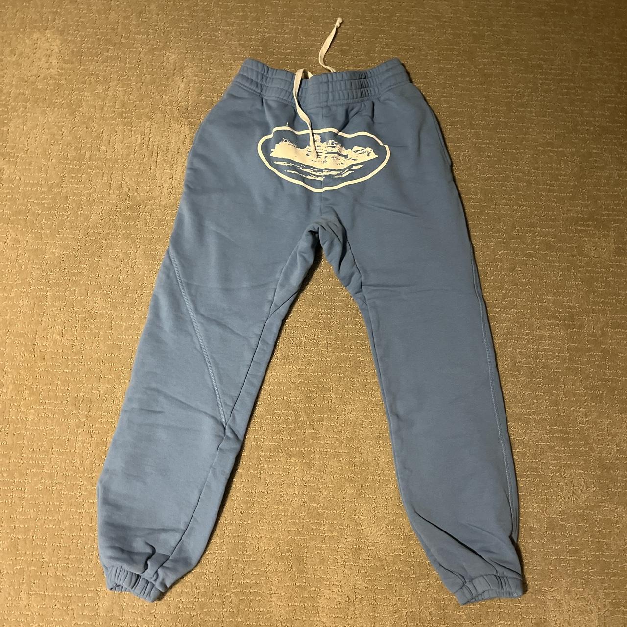 Corteiz baby blue sweatpants Depop