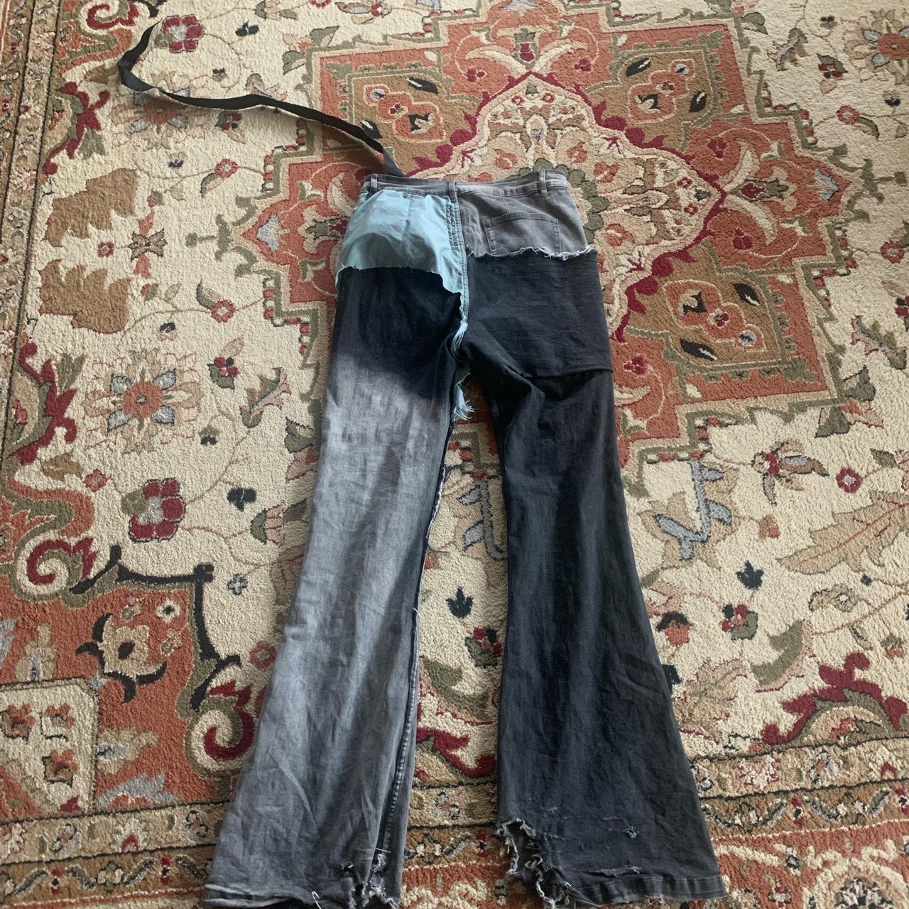 rick owens bolan patchwork denim extremely... - Depop