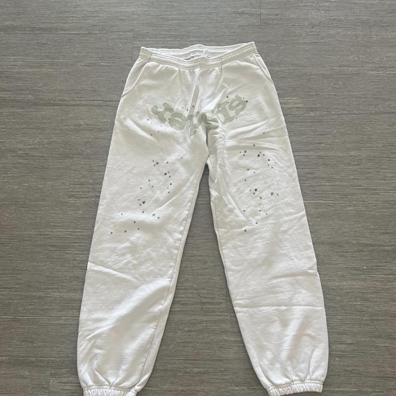 Eggshells Sp5der pants | Depop