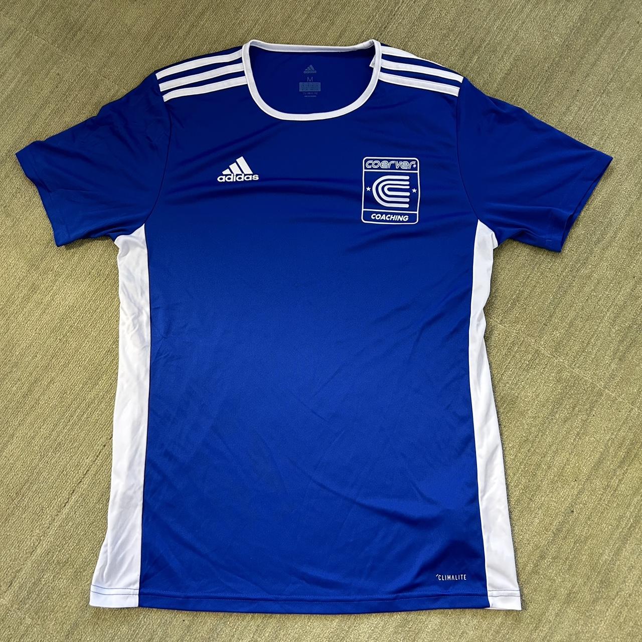 Adidas Soccer/football Blue Training coerver Jersey... - Depop