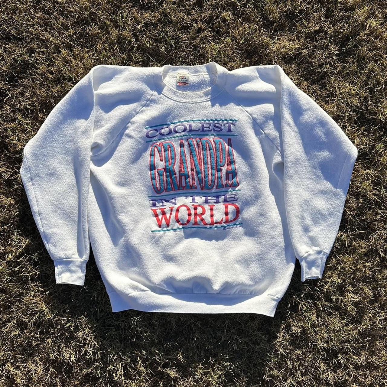 vintage 90’s world best grandpa crewneck tag says... Depop