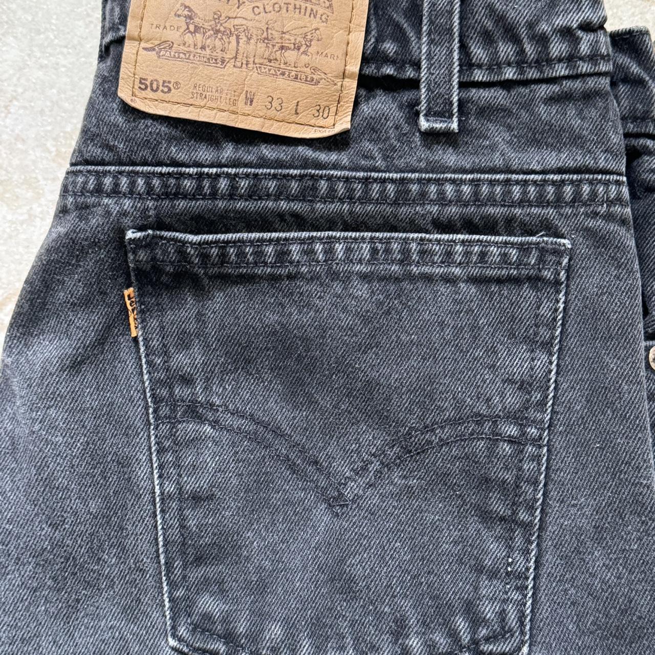 Vintage black Levi’s 505 33x30 33x30 straight leg... - Depop