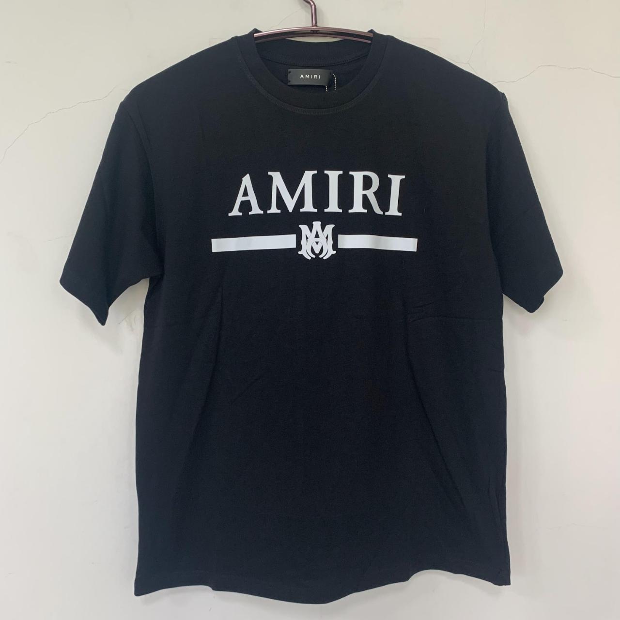 Amiri Black Print Short Sleeve T-shirt Brand new,... - Depop