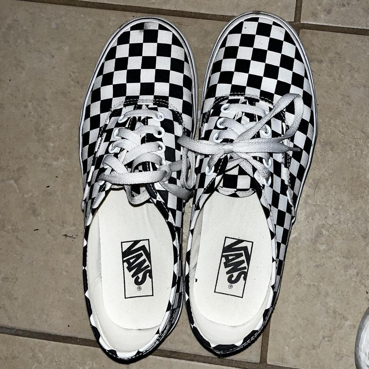 Vans checkered best sale platform shoes