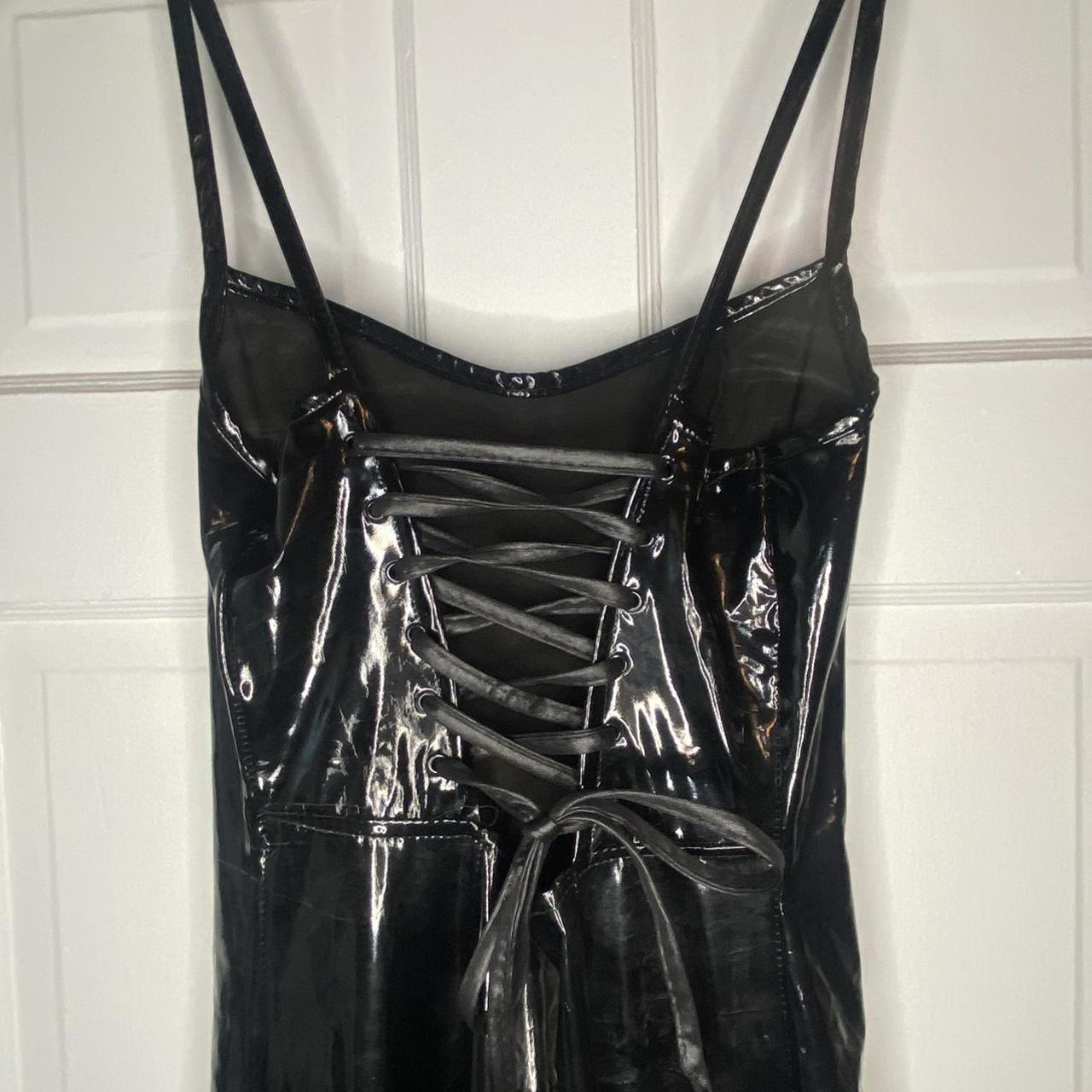 Black, shiny costume dress - Depop