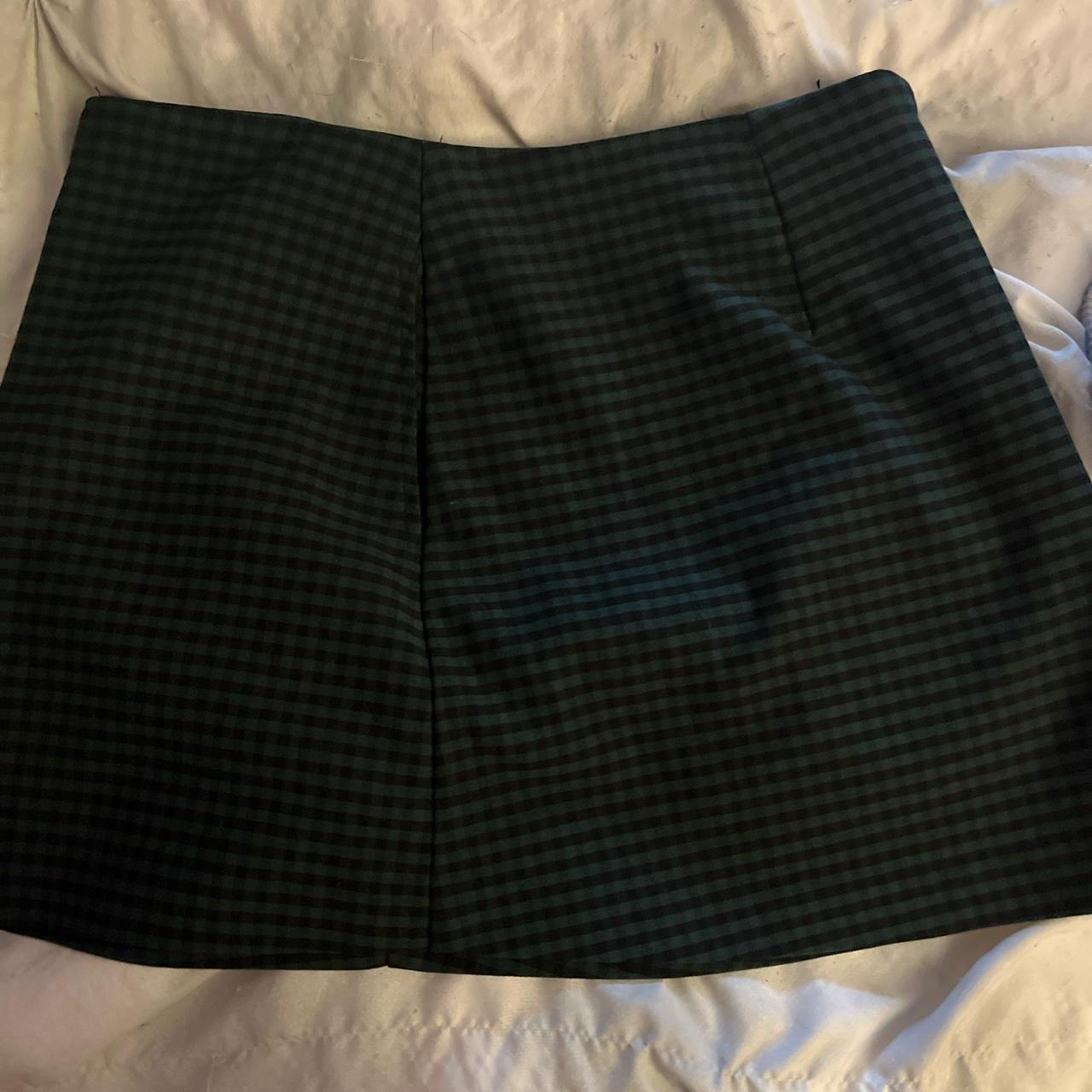 Small Black And Green Plaid Urban Outfitters Skirt - Depop