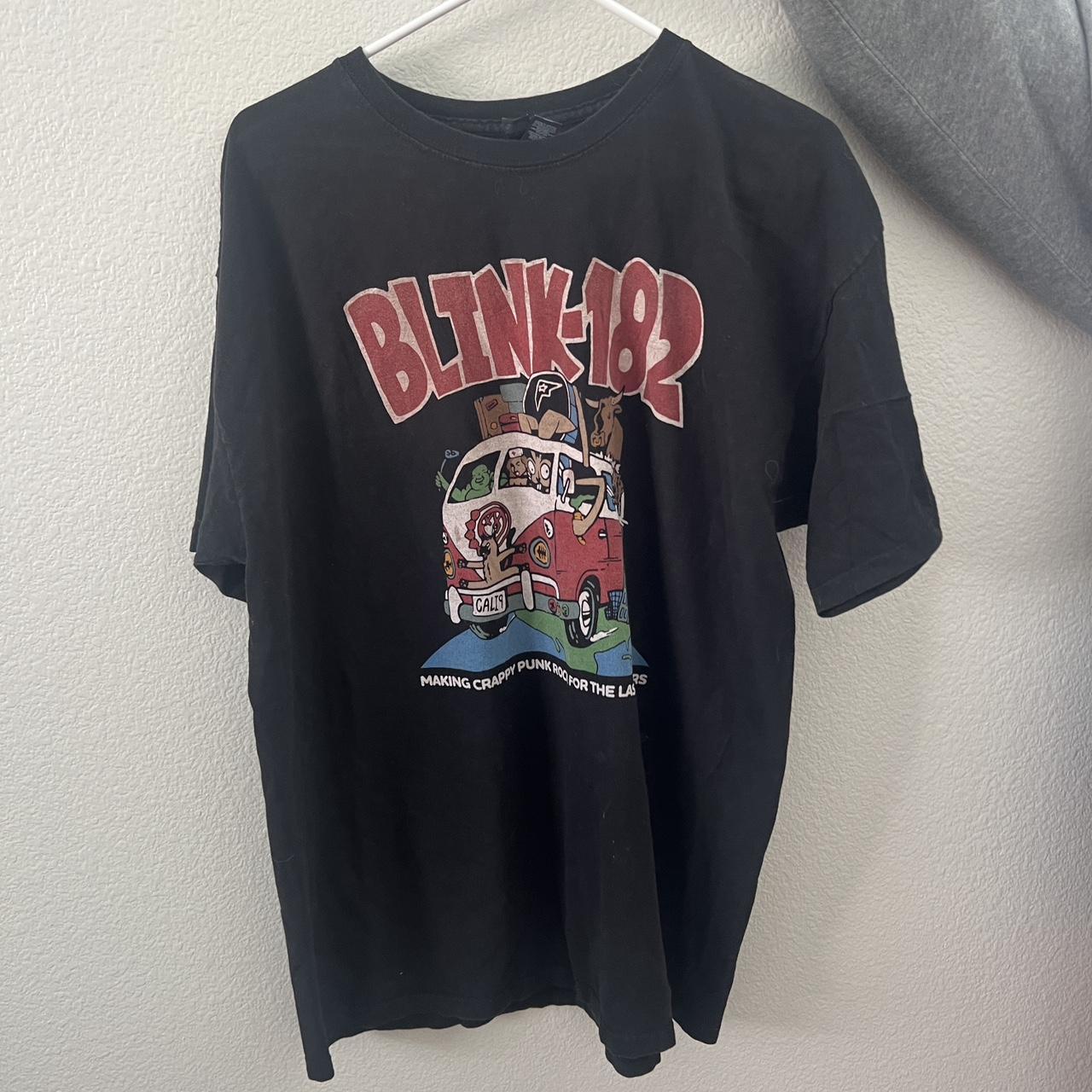 Blink-182 band T warn only a couple times size:... - Depop