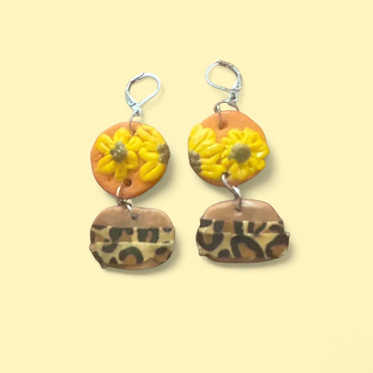 Women's Earrings - Orange/Multi – Unique, handcra… - image 2
