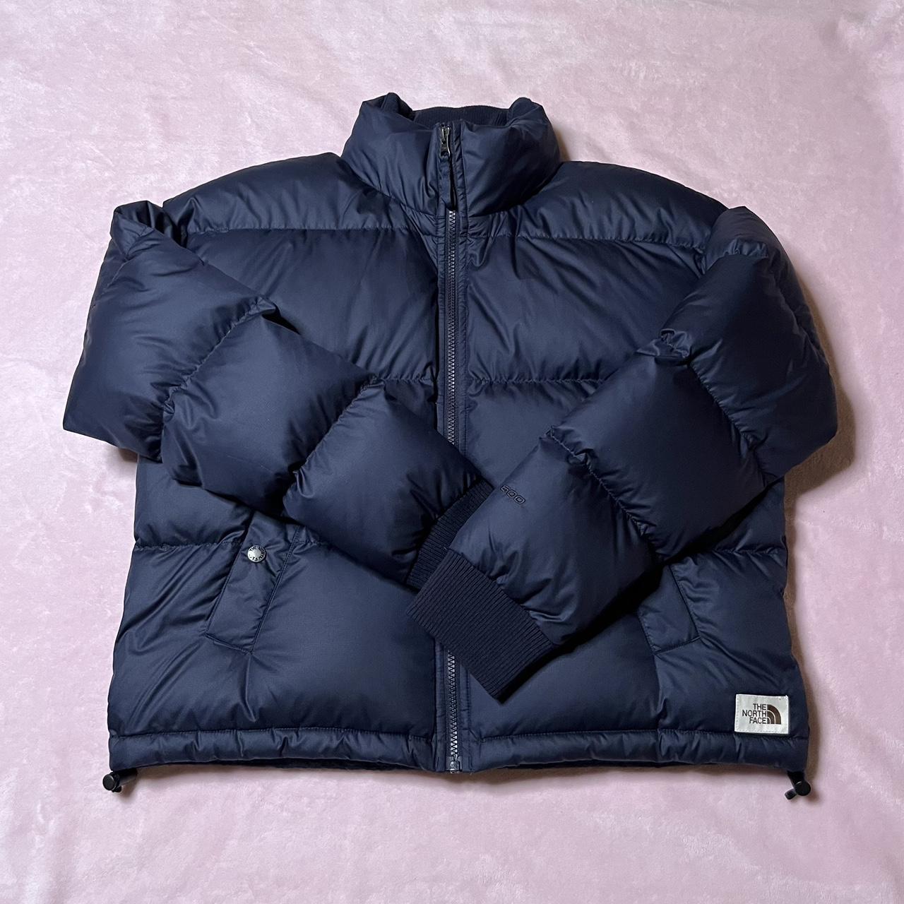 The North Face jacket Navy/Yellow worn twice... - Depop