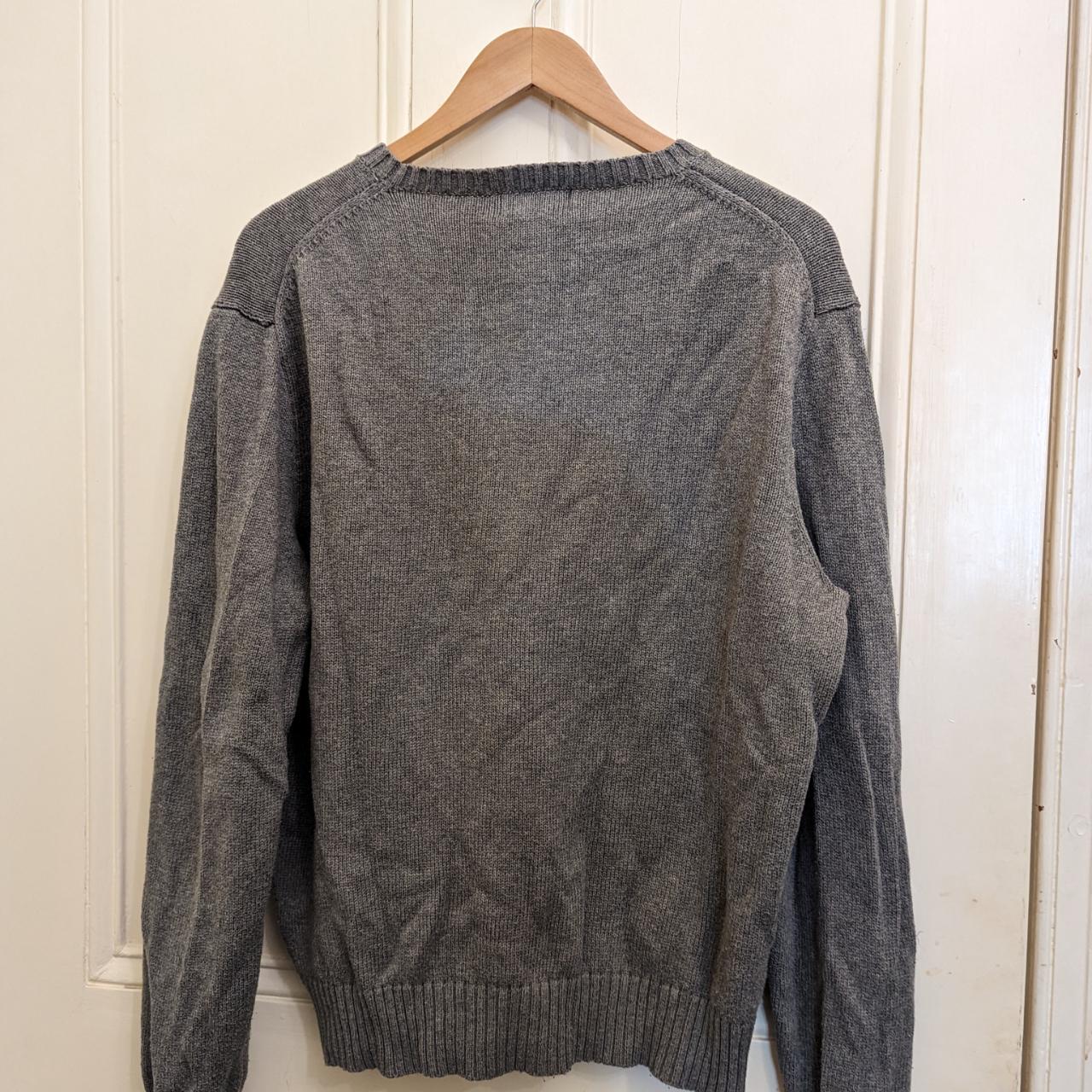 Grey Ralph Lauren knit jumper Size L - Depop