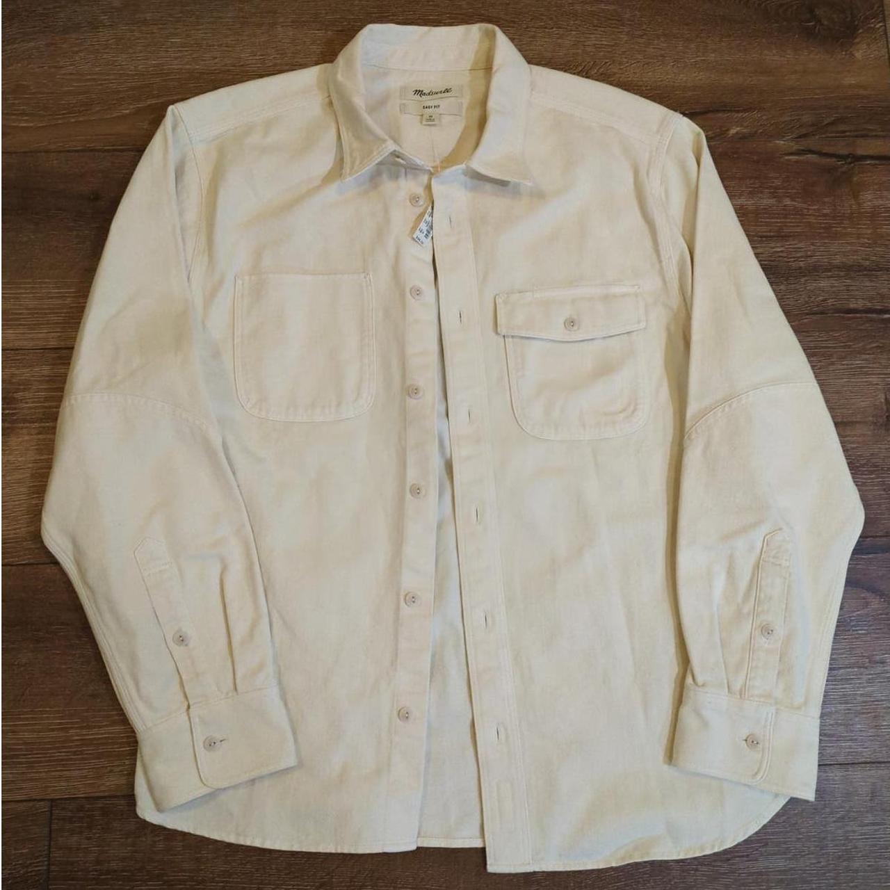 NWT Madewell Men's Med Easy Fit Button Up Shacket... - Depop