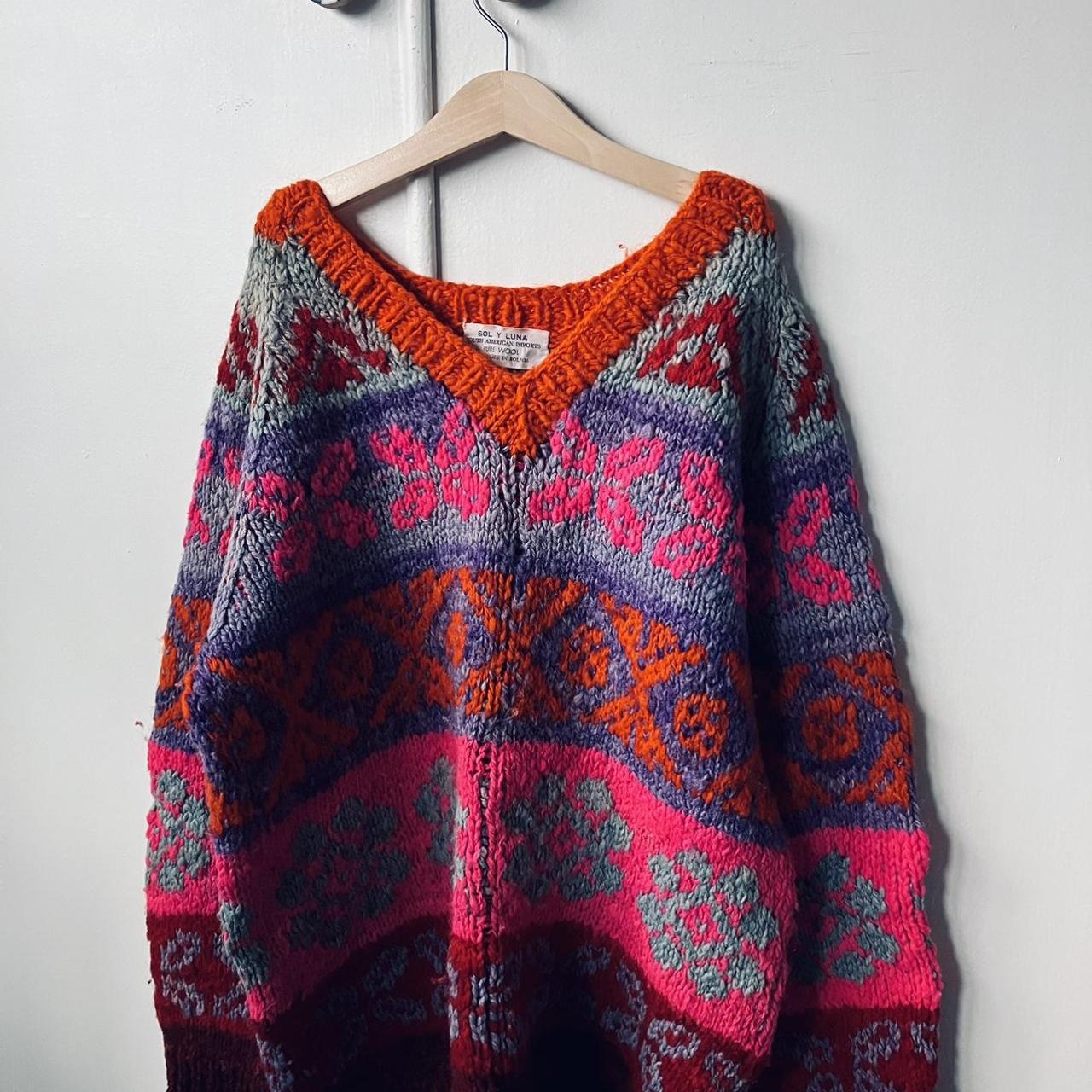 Original Bolivian jumper 100% wool One small hole... - Depop