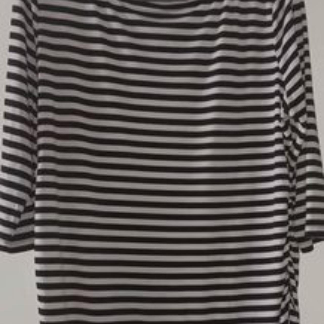 George Black & White Striped Shirt. Size XXL. New... - Depop