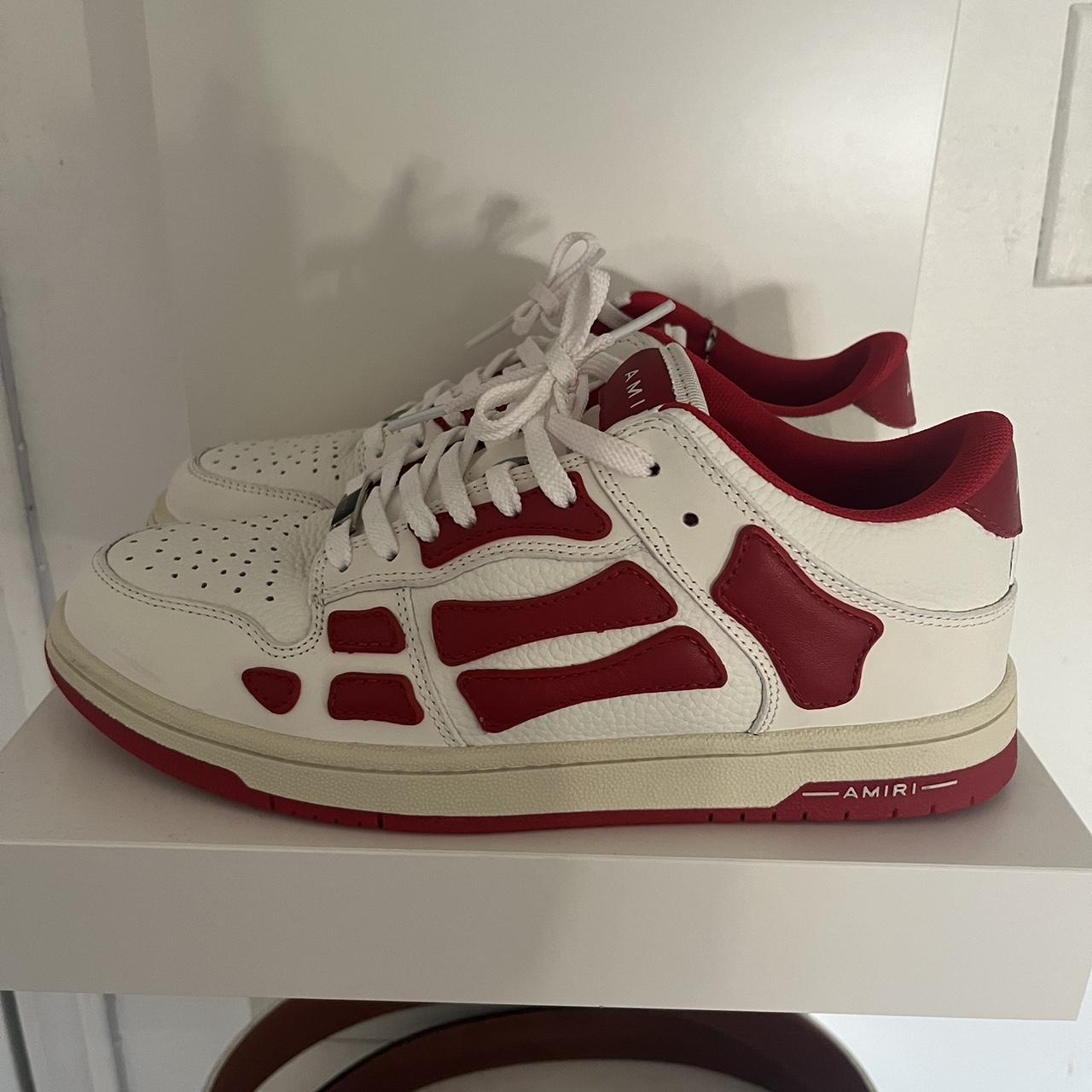 Amiri skeleton low (red) 100% authentic (receipt is... - Depop