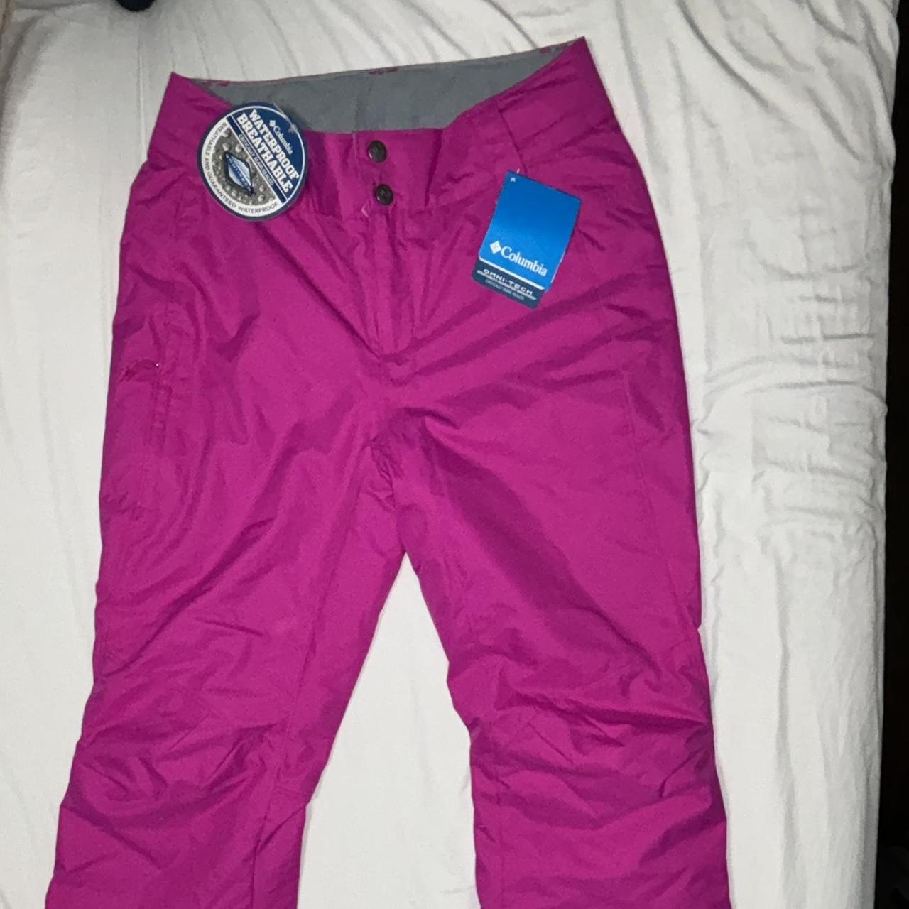 Hot pink snow pants, brand new never worn Depop