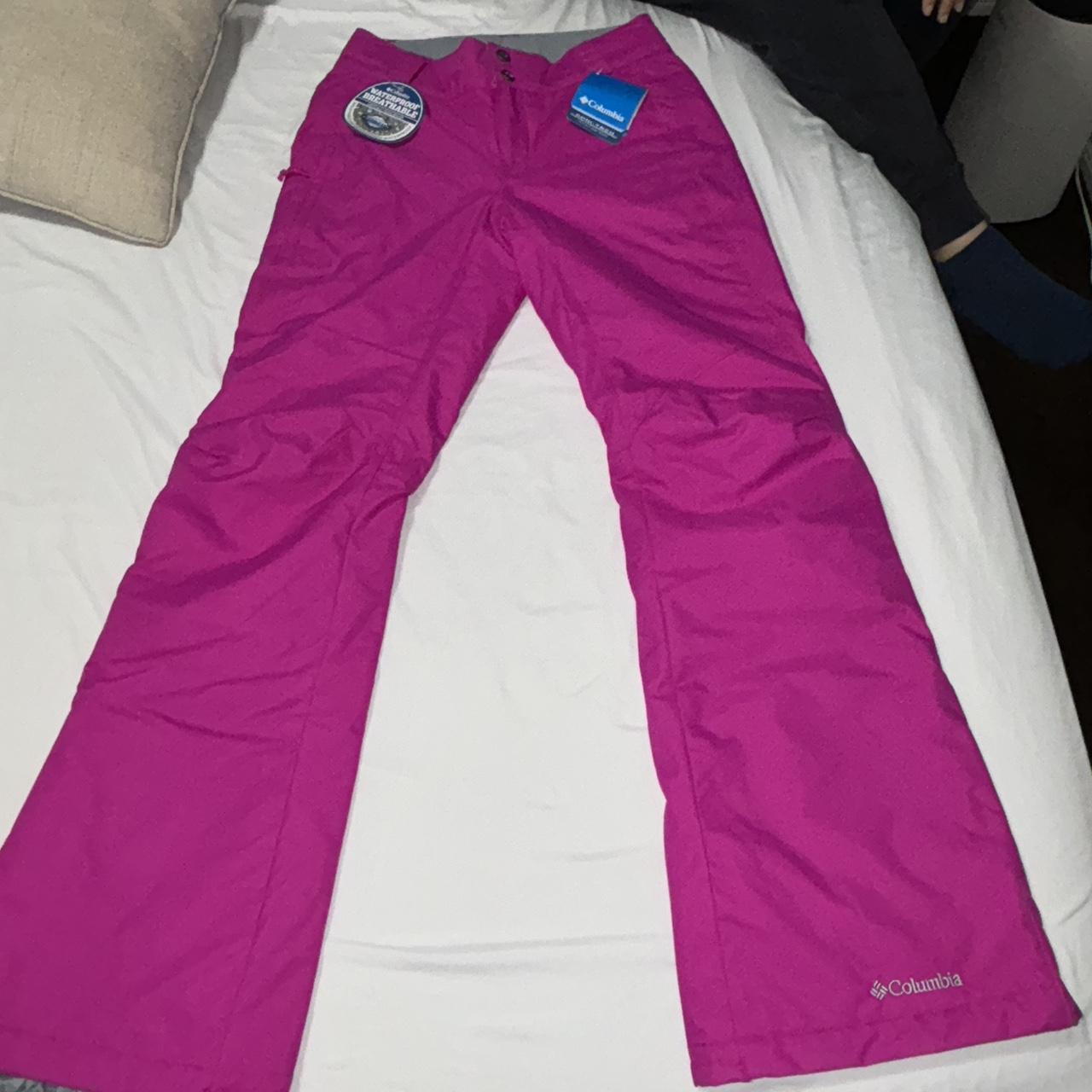 Hot pink snow pants, brand new never worn Depop