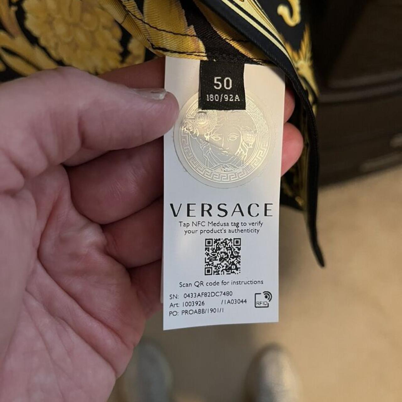 Versace BAROCCO SILK Shirt Size 50 (180/92A) I... Depop