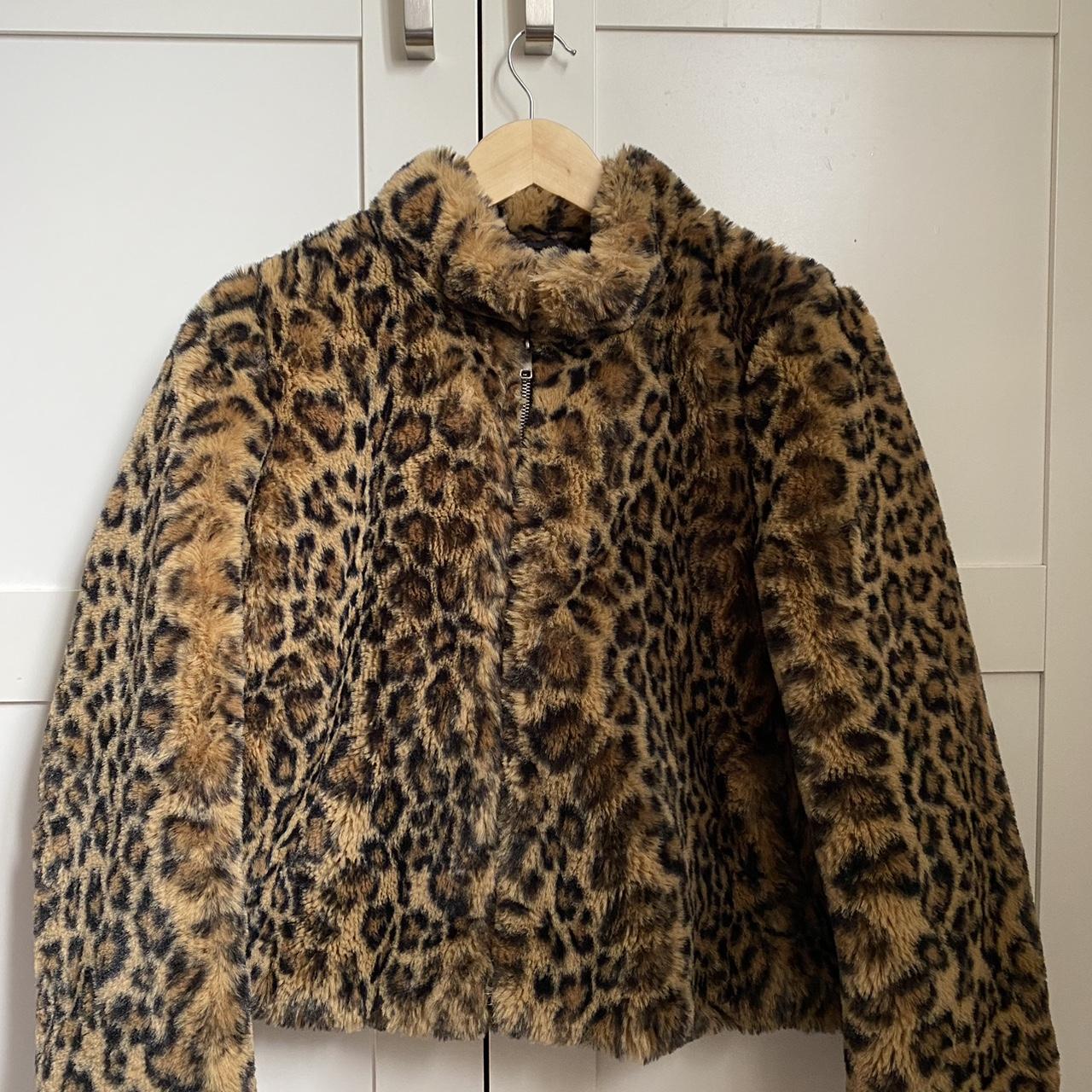 Zara leopard print fur jacket Zara TRF collection... - Depop