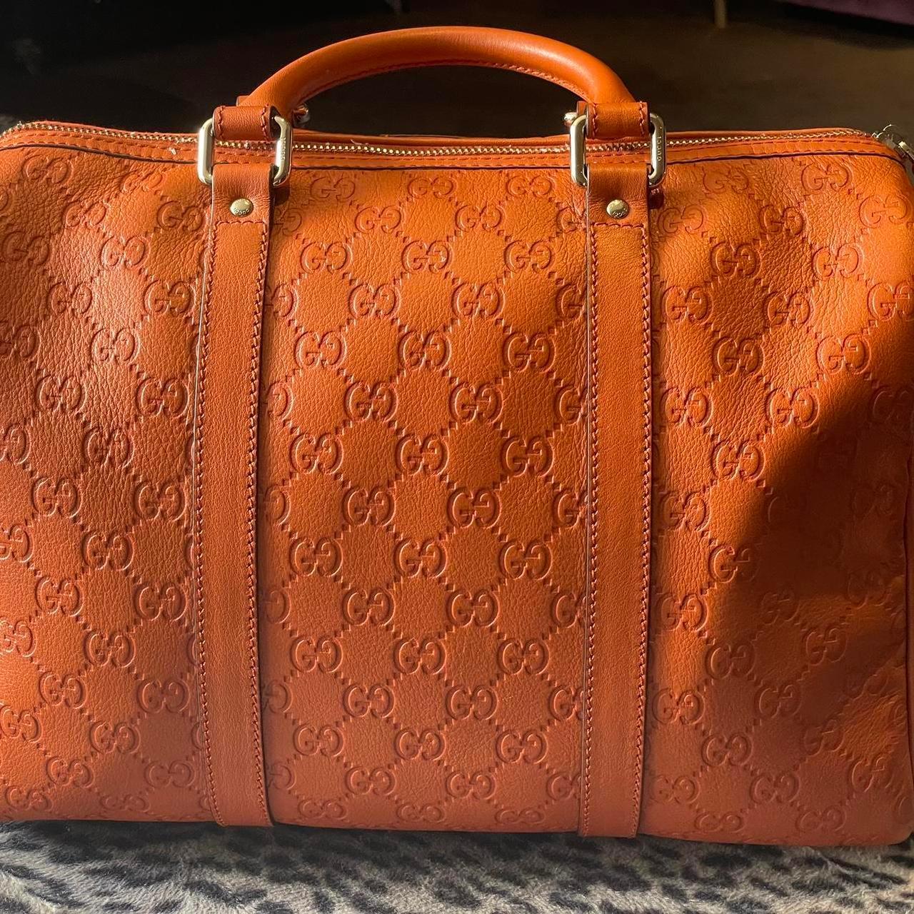 Gucci Boston Leather Bowling Bag in... Depop