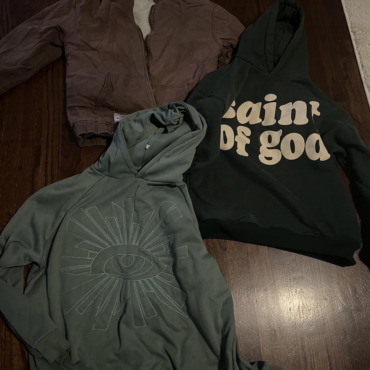 DIFF Men's Hoodie - Green/Multi - S – 3 diff hood… - image 1