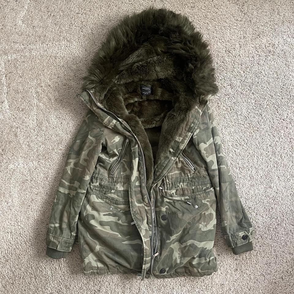 Zara camo hot sale parka