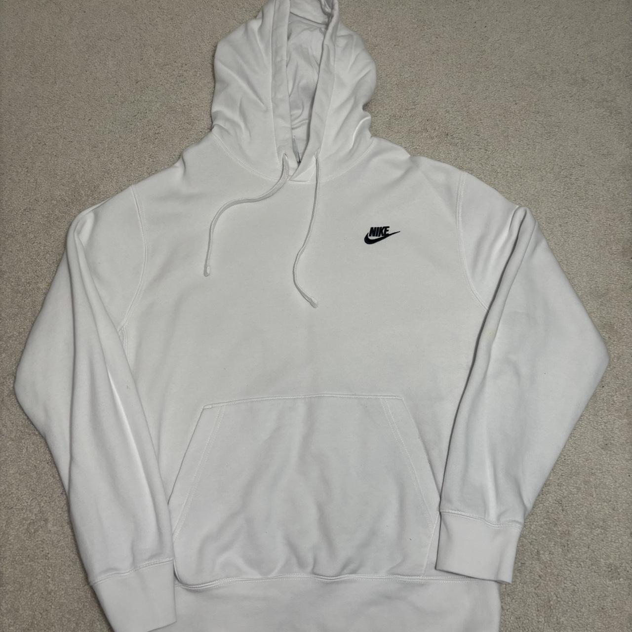 Medium Nike white hoodie Depop