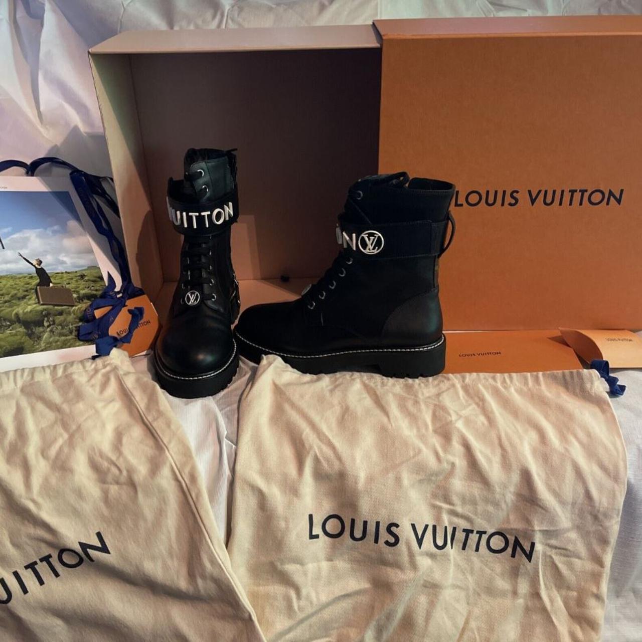 Black louis-vuitton-sock-boots - Depop