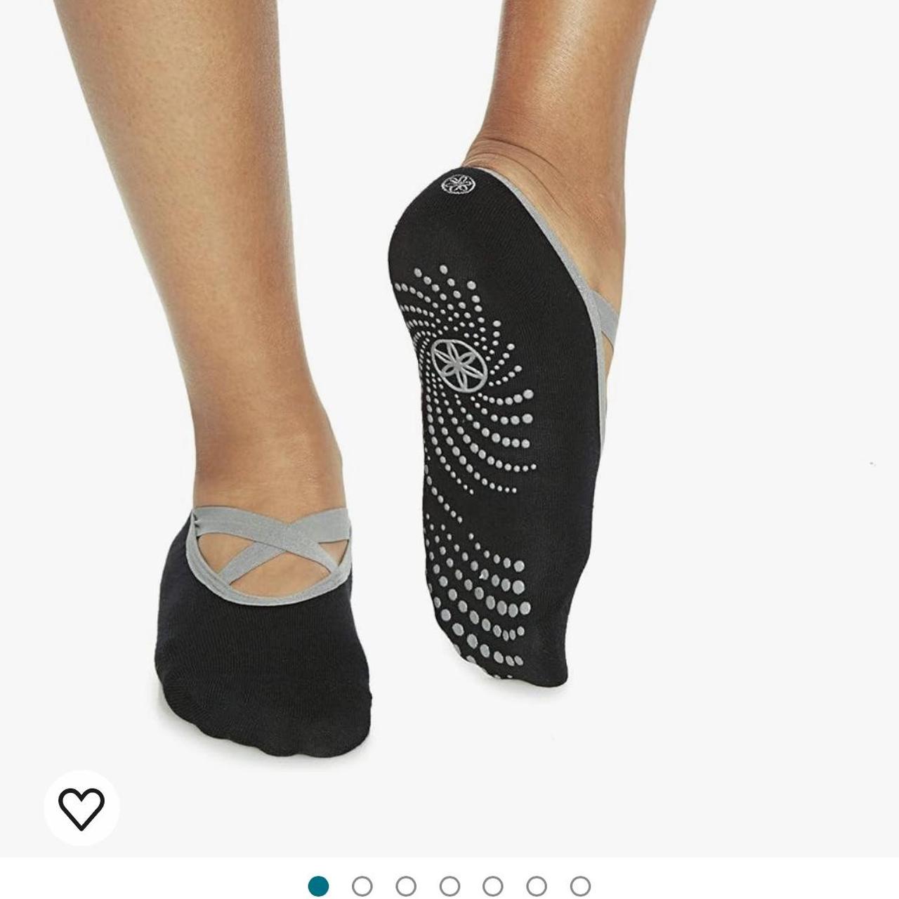 Gaiam Yoga Barre Socks - Non Slip Sticky Toe Grip - Depop