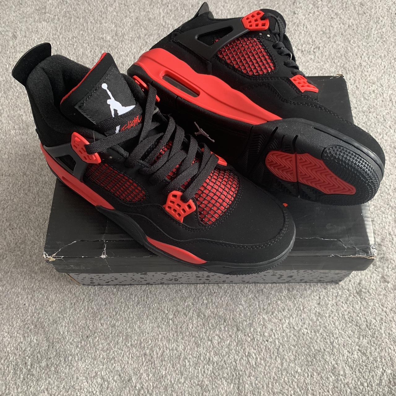 Jordan 4 Red Thunders Size 7.5 UK New, unworn and... - Depop