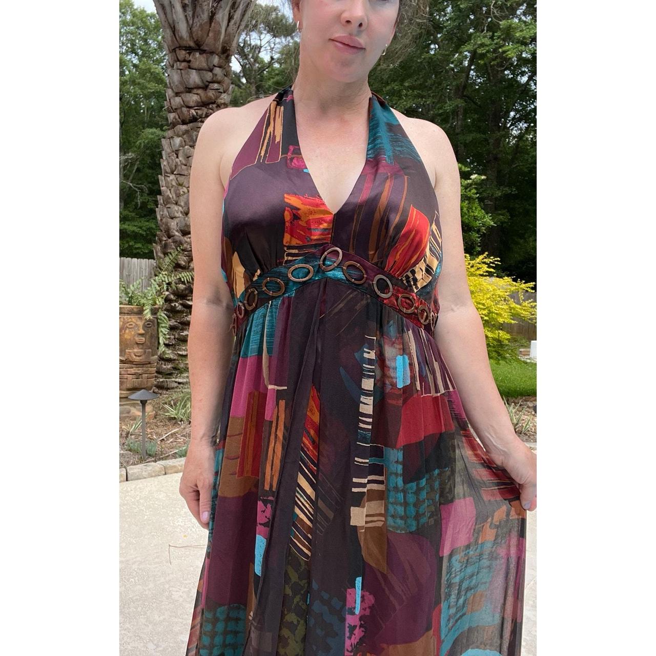 Robbie Bee Women's Dress Brown/Red 14 – Robbie Bee -Vintage