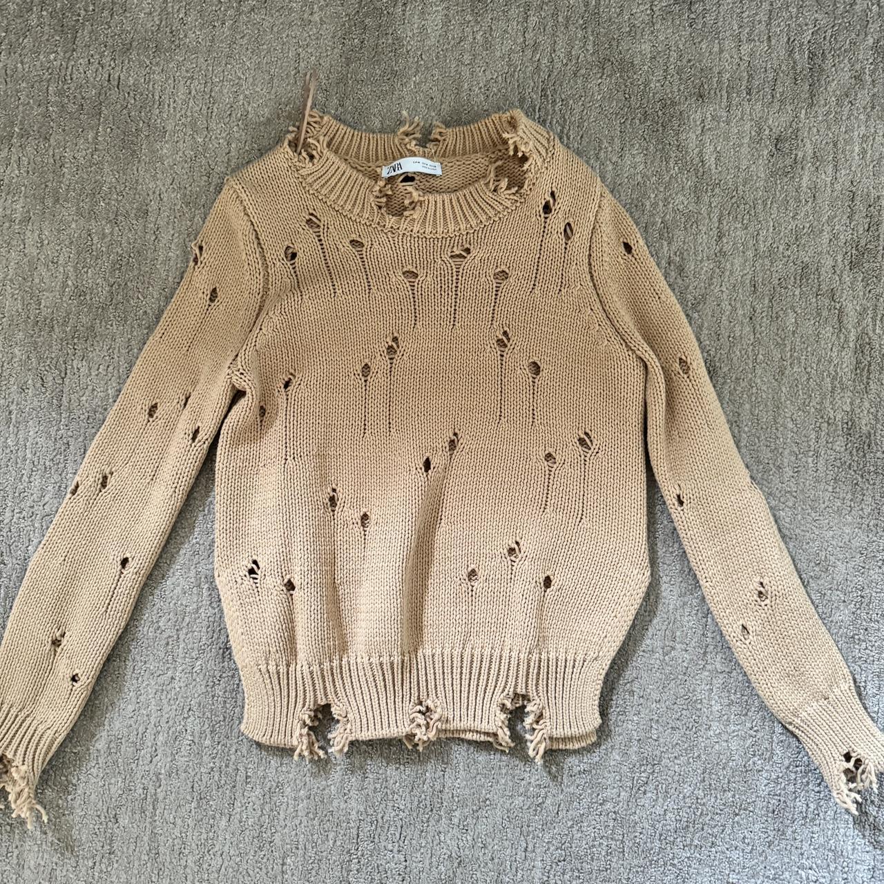 Zara distressed sweater