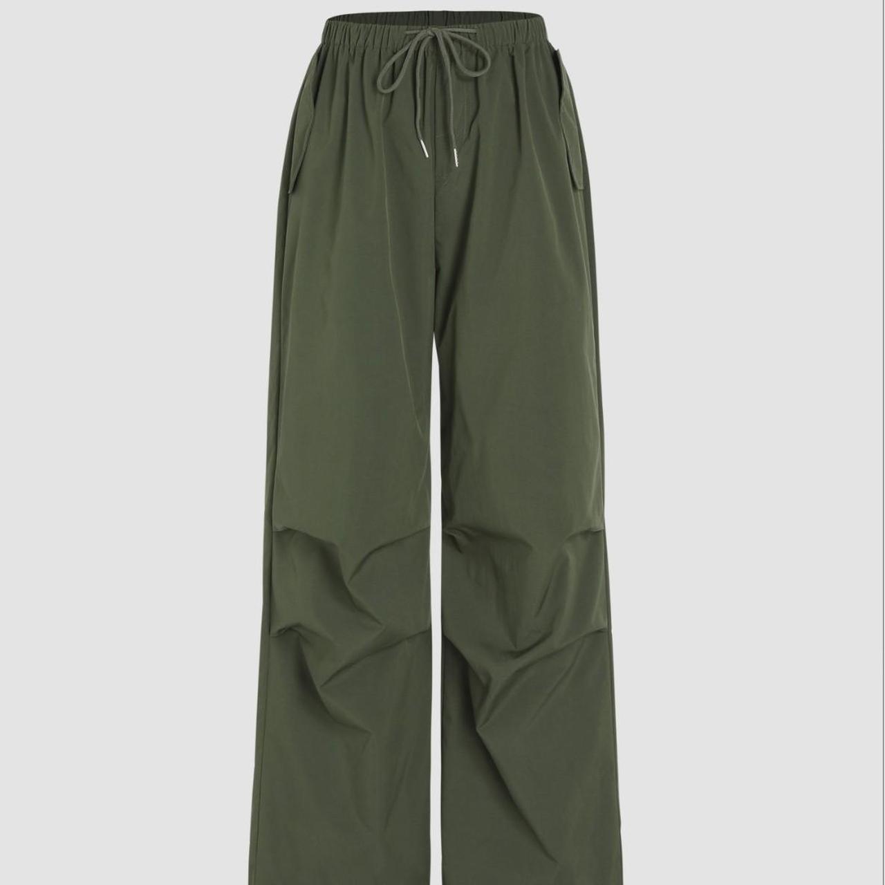 Solid Parachute Cargo Pants - Cider