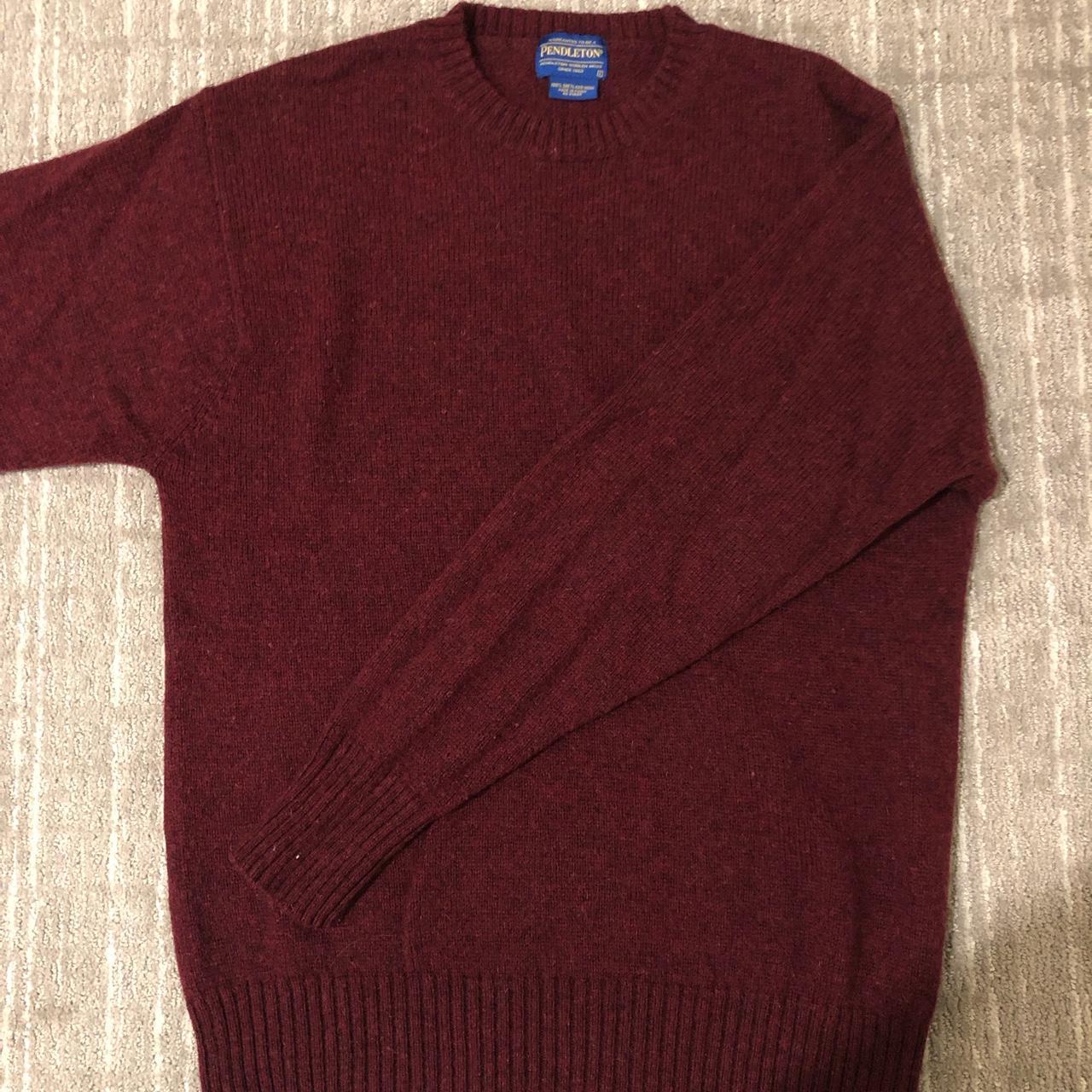 Vintage burgundy wine colored Pendleton 100%... - Depop