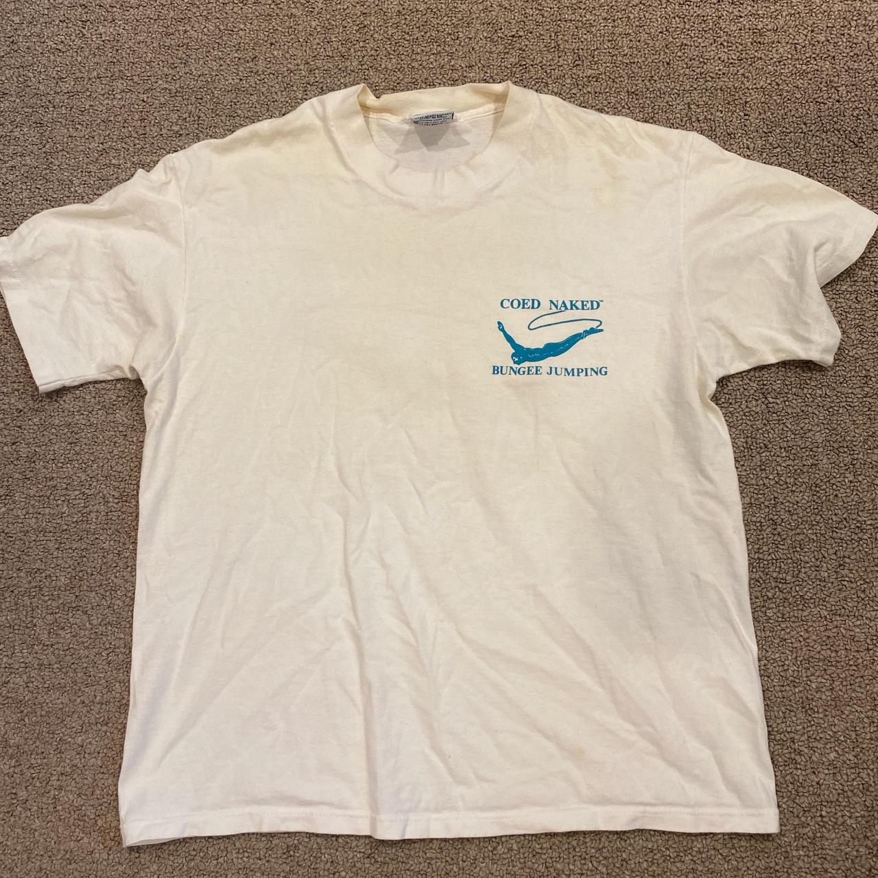 1990's Single Stitch Coed Naked Bungee Jumping | Depop 1990's Single Stitch Coed Naked Bungee Jumping | Depop