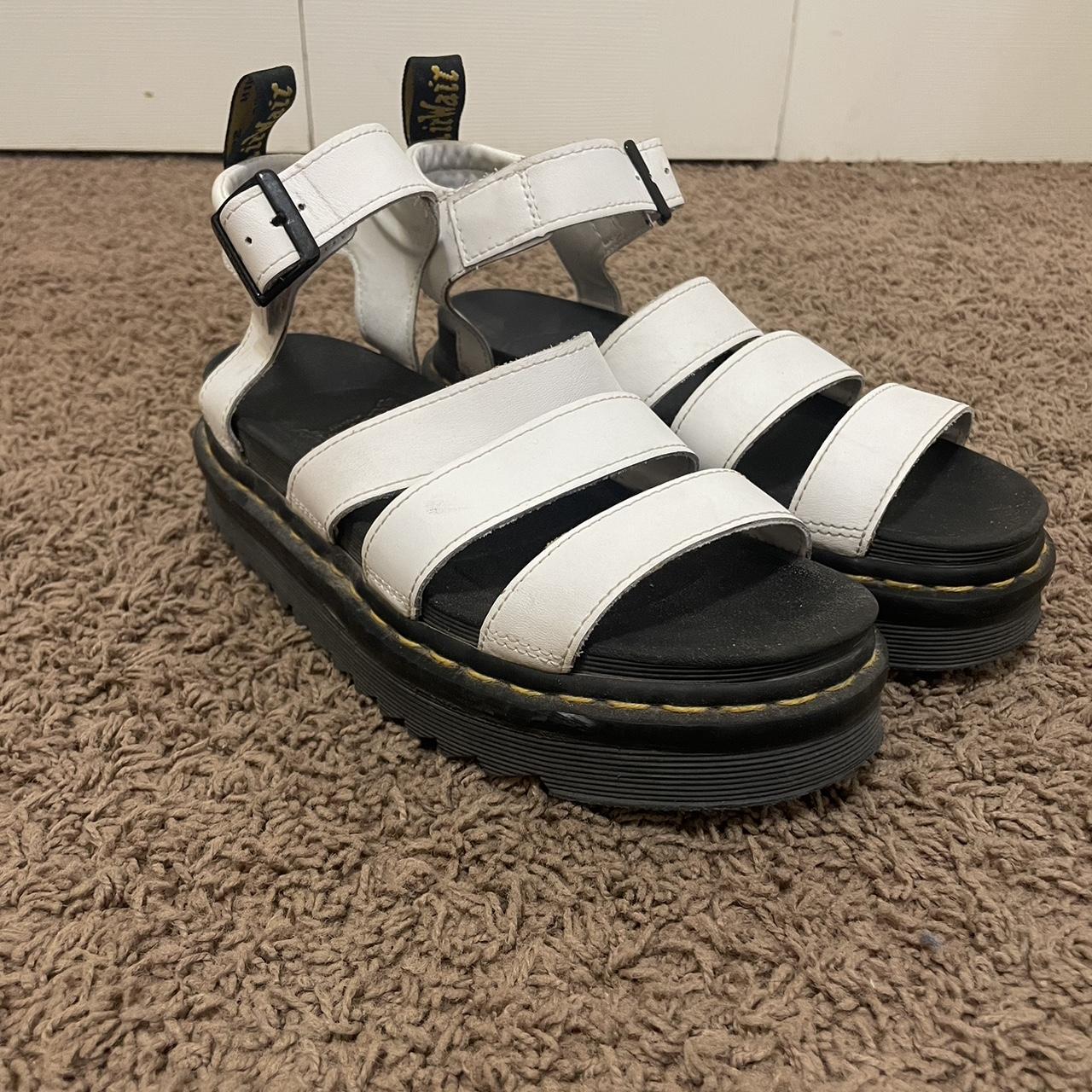 classic white Dr. Marten sandals dr.marten Depop