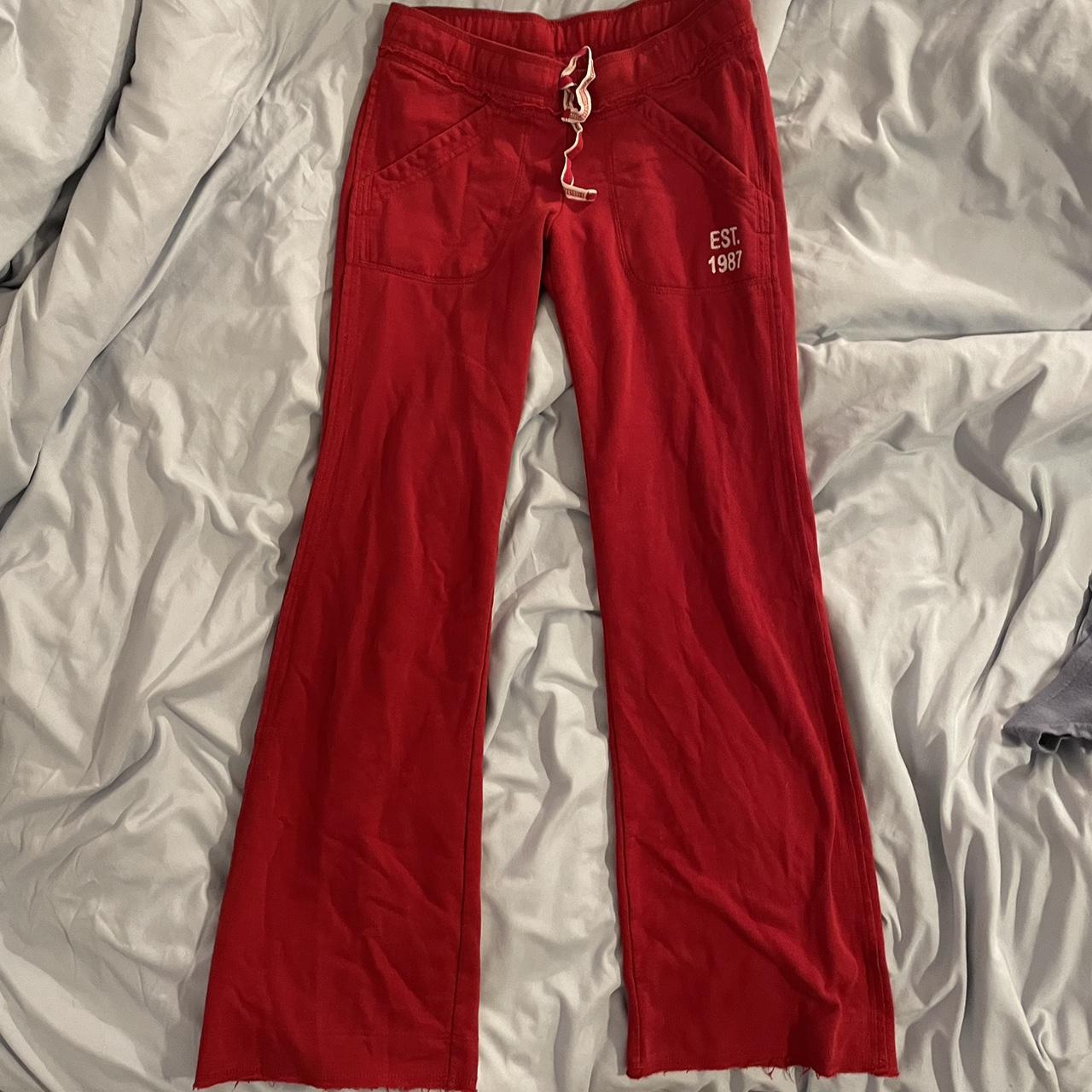 Red flare sweatpants! - Depop