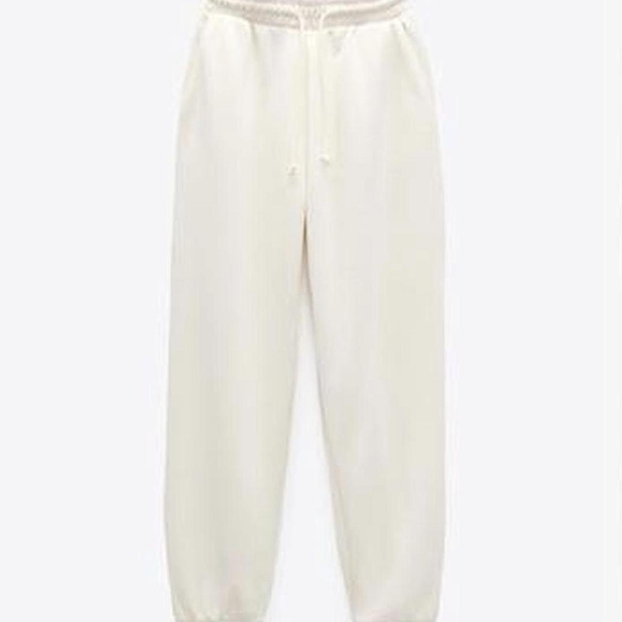 Cream joggers zara sale