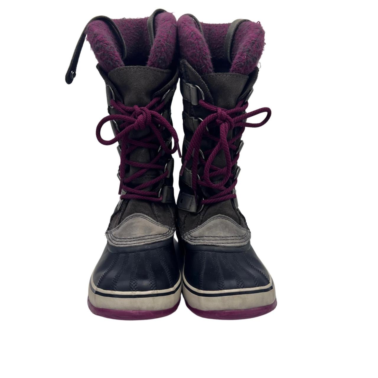 Sorel Women's Grey and Purple Boots (5)