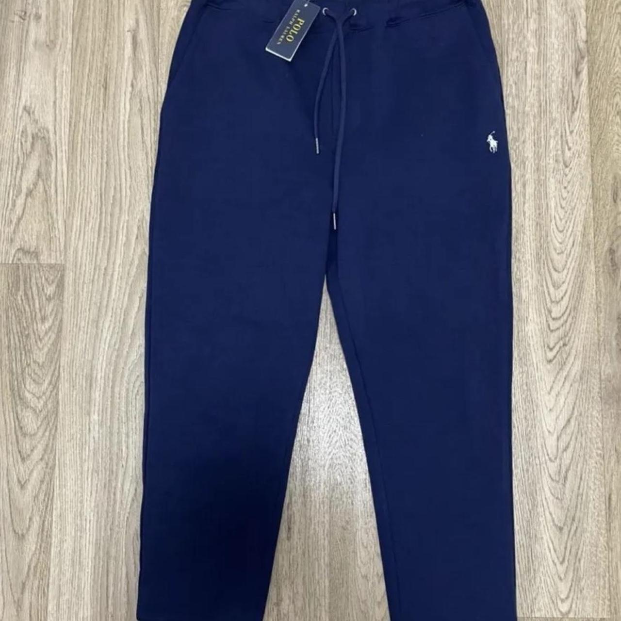 navy blue ralph lauren tracksuit size m - Depop